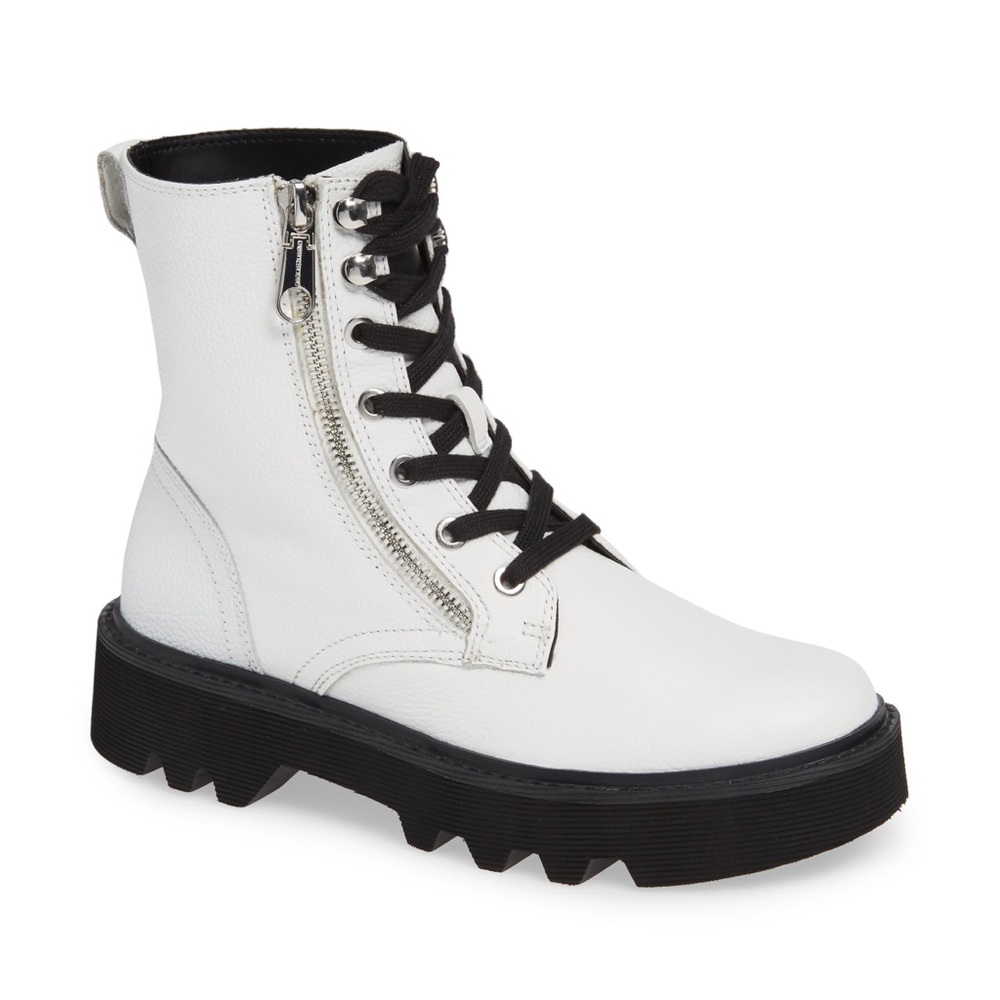 CALVIN KLEIN NWOB • RARE Leather Combat Boots • 9